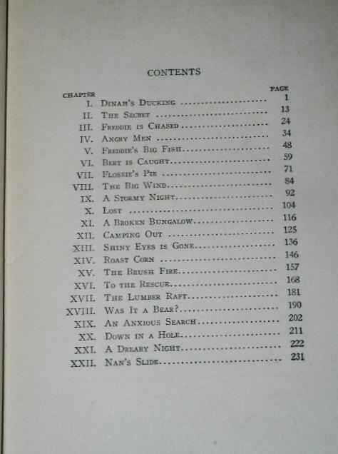 The Bobbsey Twins Camping Out, First Edition