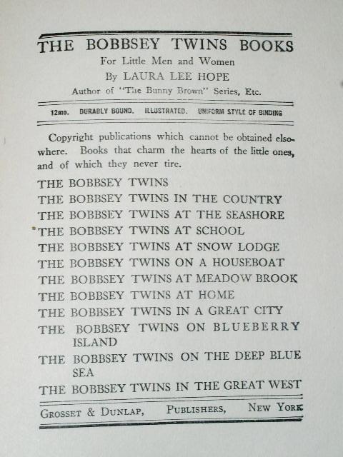 The Bobbsey Twins At Meadow Brook