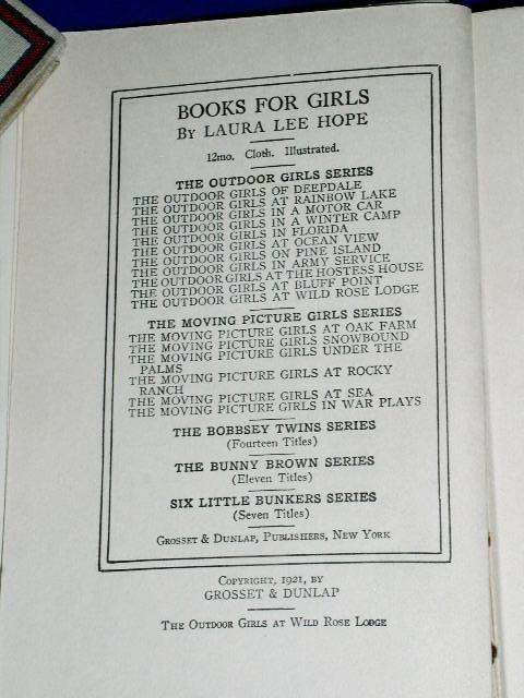 Outdoor Girls At Wild Rose Lodge, First Edition