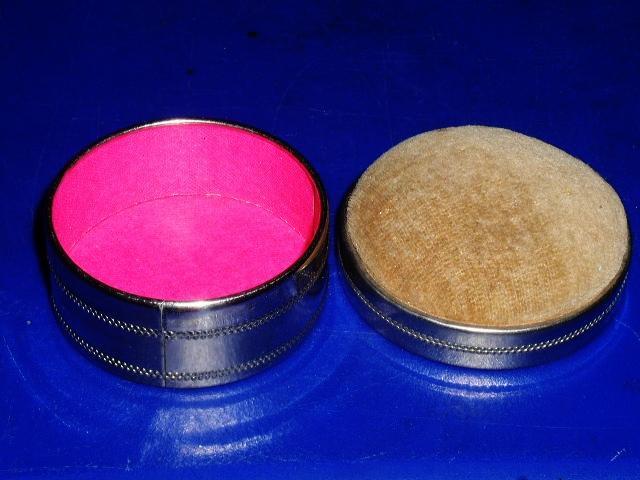 Pin Cushion and Metal Sewing Tin