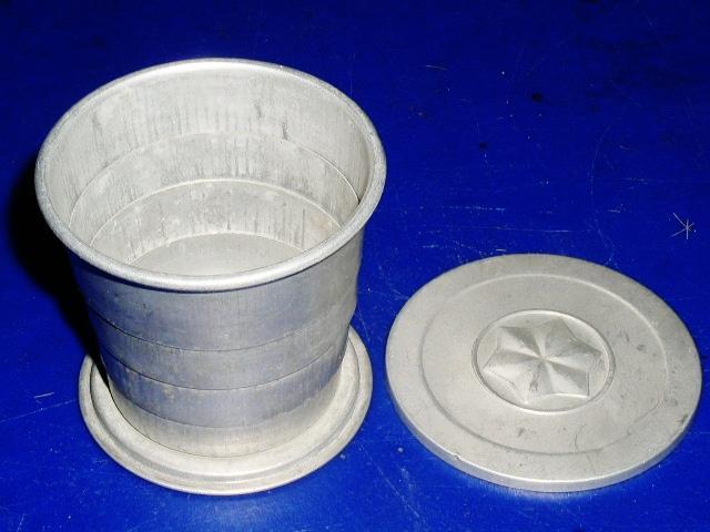 Tin Telescoping Cup with Cover
