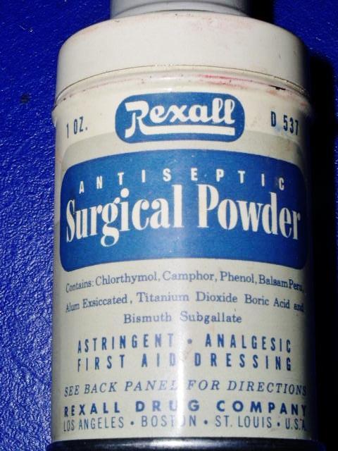 Rexall Surgical Powder Tin