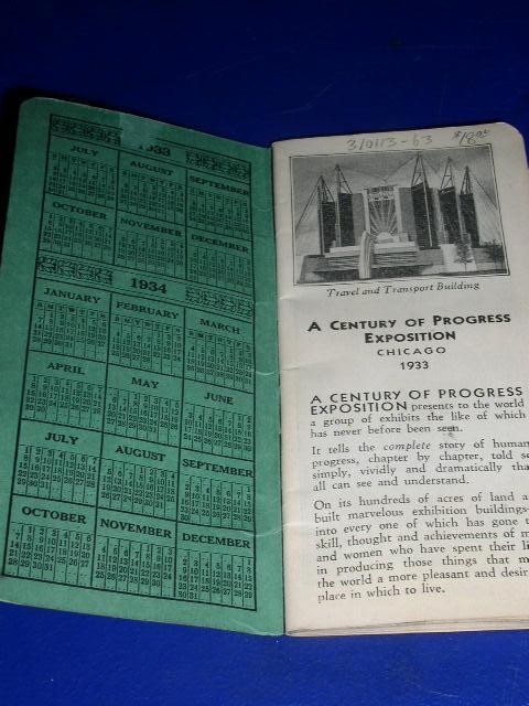 1933 Chicago World's Fair Souvenir Notebook