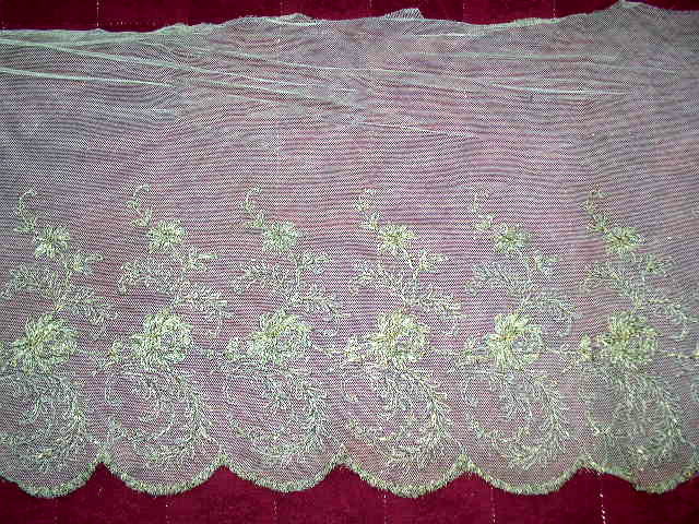 Metalic Embroidered Tulle Lace