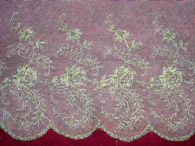 Metalic Embroidered Tulle Lace