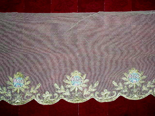 Metalic Embroidered Tulle Lace