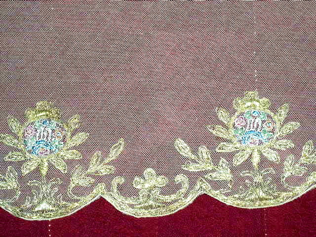 Metalic Embroidered Tulle Lace