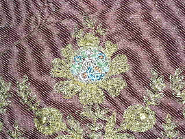 Metalic Embroidered Tulle Lace