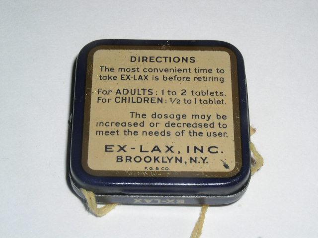 Ex-Lax Laxative, Free Sample Tin