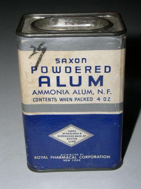 Saxon Powdered Alum Container
