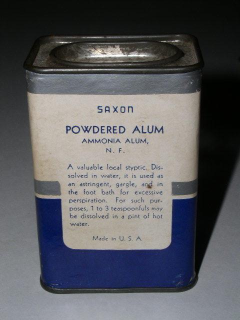Saxon Powdered Alum Container