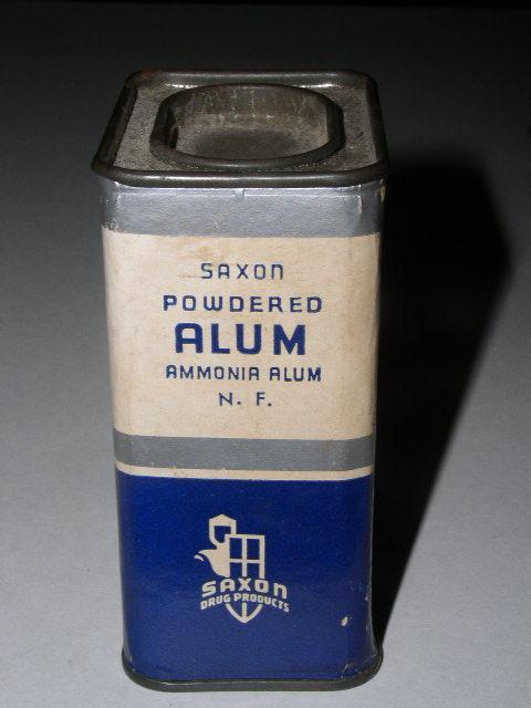 Saxon Powdered Alum Container