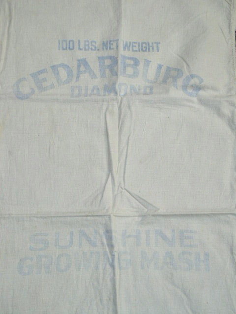 Vintage Feedsacks, Muslin with some Printing - FSK