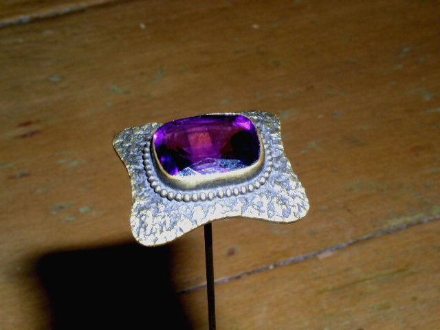 Hat Pin With Amethyst Stone