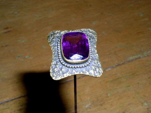 Hat Pin With Amethyst Stone