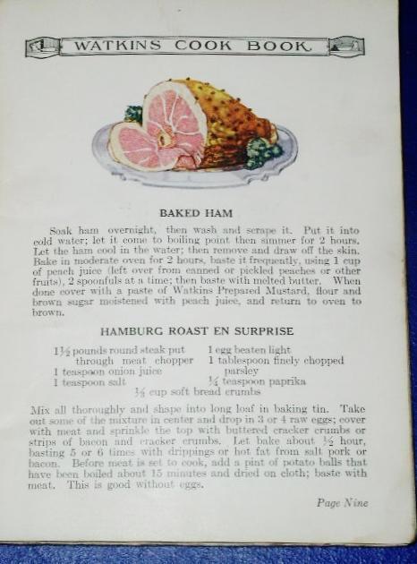 Watkins Cook Book, 1925, - CK