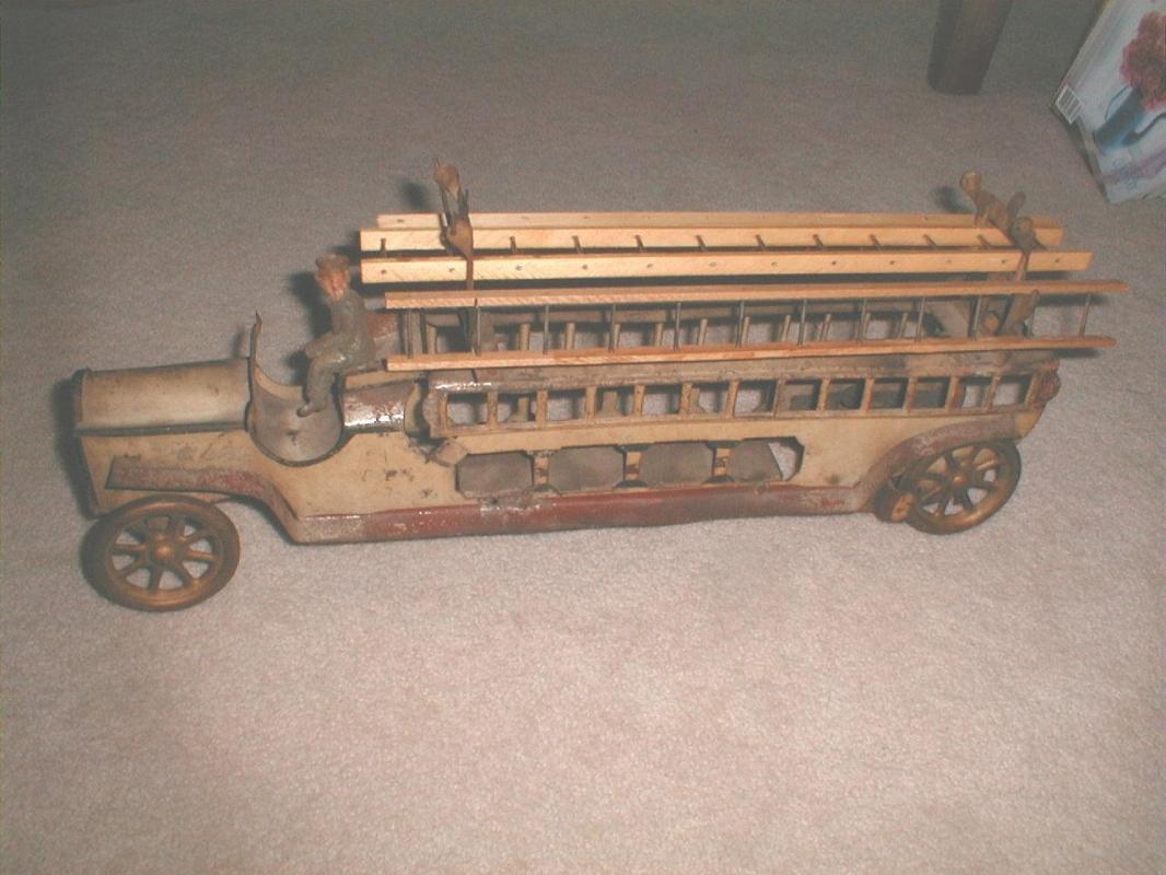 Victorian Tin Ladder Fire Truck