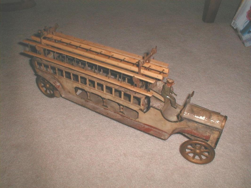 Victorian Tin Ladder Fire Truck