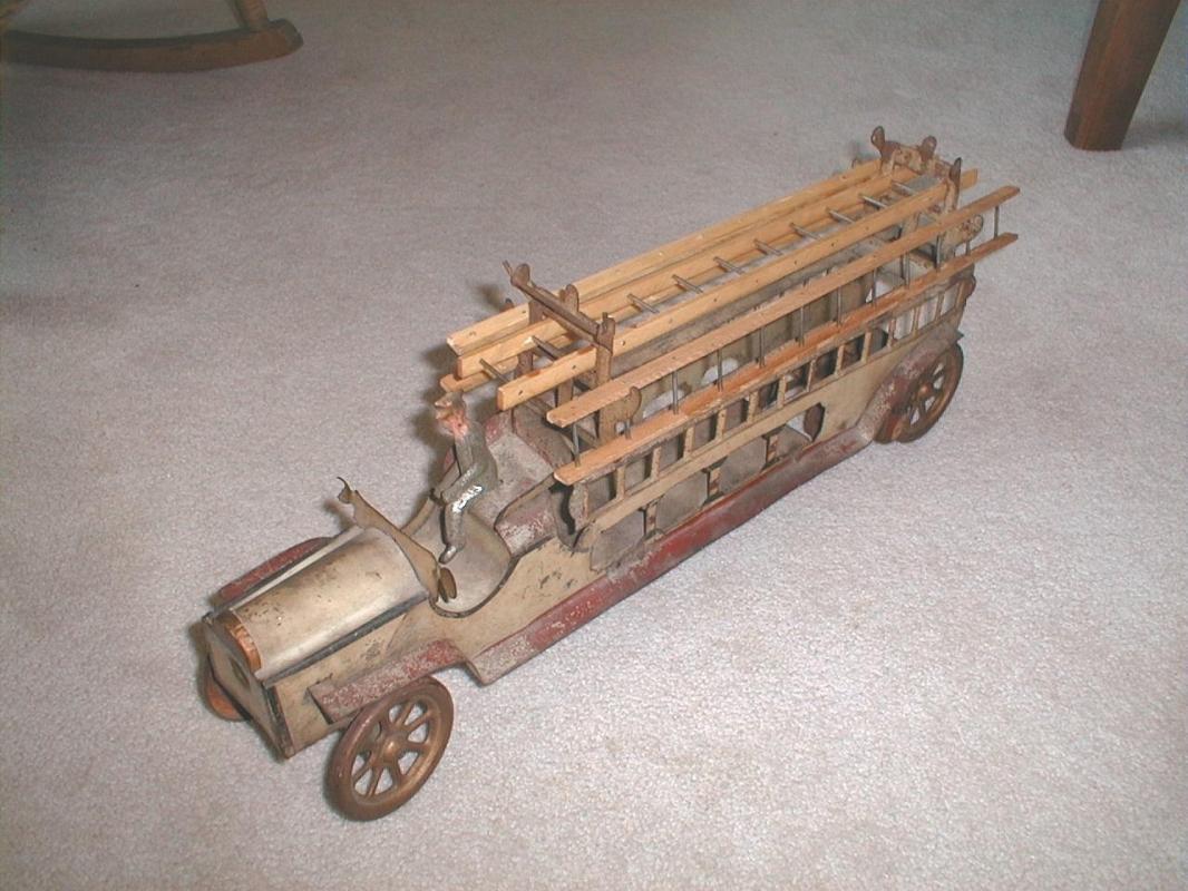 Victorian Tin Ladder Fire Truck