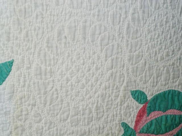 Pomegranate and Rose Appliqued Quilt - QLT