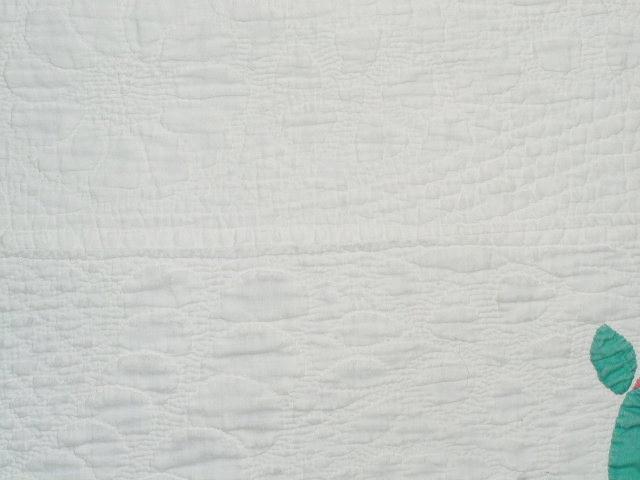 Pomegranate and Rose Appliqued Quilt - QLT