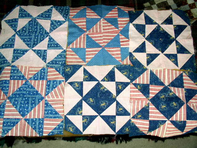 Eight Pointed Star or Sawtooth Quilt Blocks - QB