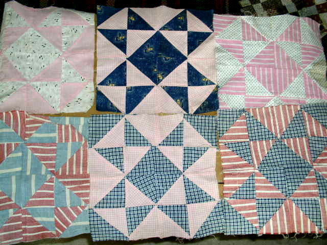 Eight Pointed Star or Sawtooth Quilt Blocks - QB