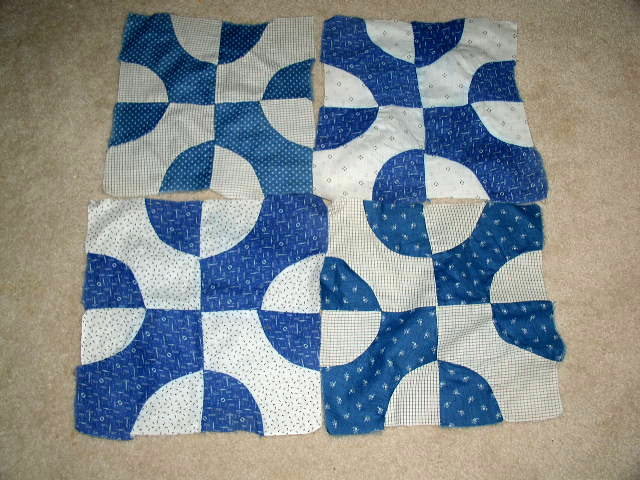 Drunkard's Path Quilt Blocks - QB