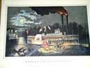 Currier & Ives - Wooding Up on the Mississippi
