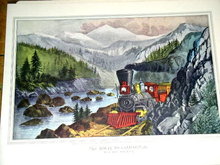 Currier & Ives - The Route to California - Truckee River Sierra-Nevada