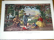 Currier & Ives - Home From The Brook