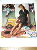 Norman Rockwell Print - Christmas Rush