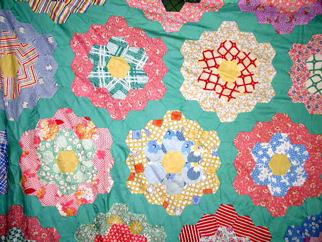 Grandmother's Flower Garden Quilt Top - QTP