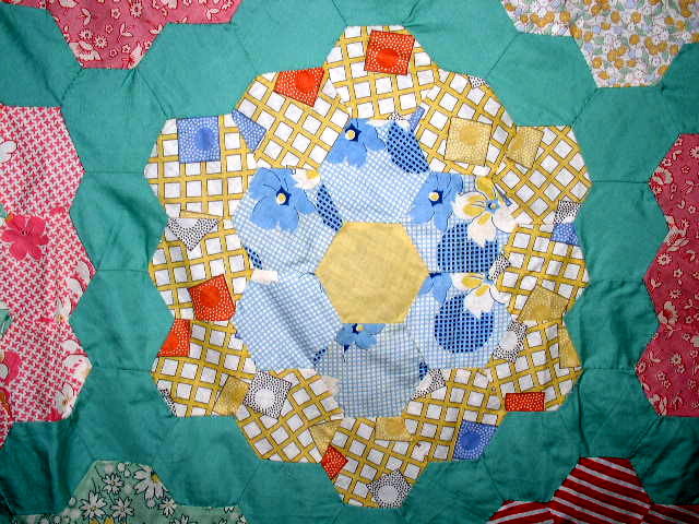 Grandmother's Flower Garden Quilt Top - QTP