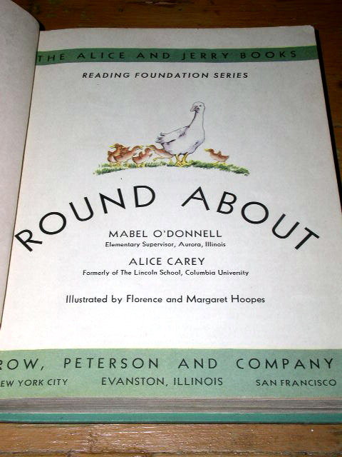 Round About Children's Reader, Alice and Jerry Book