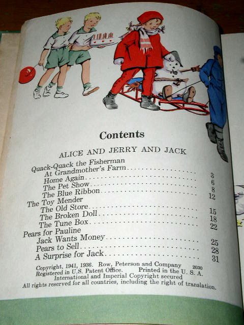 Round About Children's Reader, Alice and Jerry Book