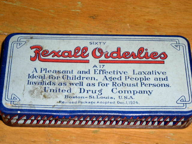 Rexall Orderlies Laxative Tin
