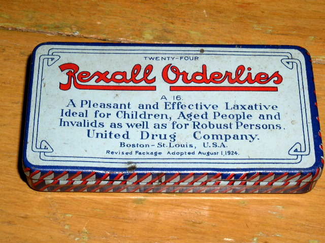 Rexall Orderlies Laxative Tin
