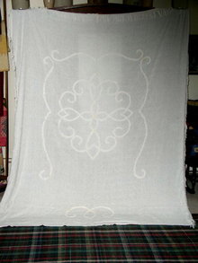 Chenille Bedspread, Twin, White