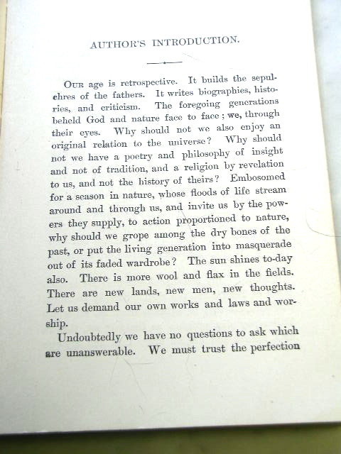 Emerson's Nature and Compensation Book
