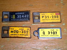 Miniature License Plate Keyring Tags