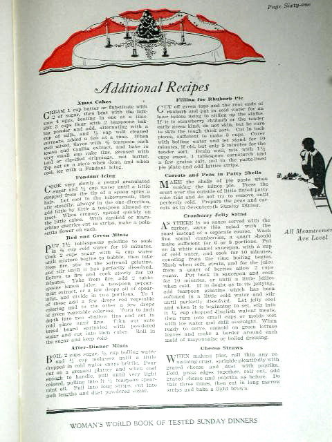 The Fifty-Two Sunday Dinners Cook Book, 1927 - CK