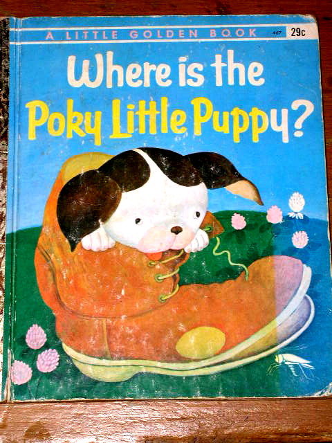 Where is the Poky Little Puppy, First Printing, Little Golden Book