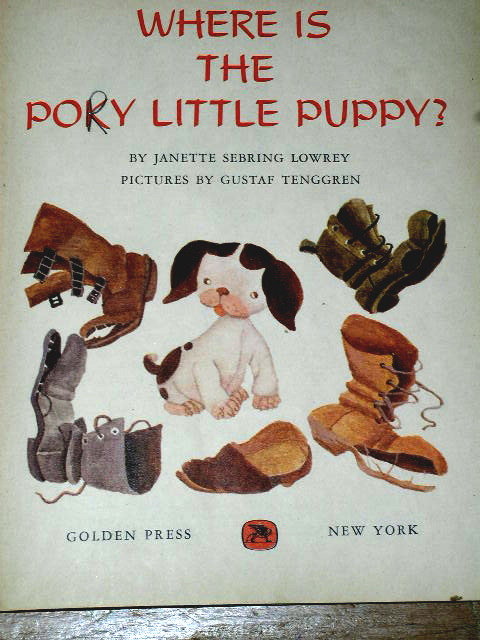Where is the Poky Little Puppy, First Printing, Little Golden Book