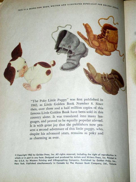 Where is the Poky Little Puppy, First Printing, Little Golden Book