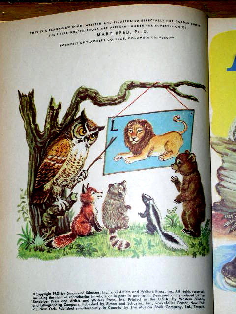 Animals Alphabet, First Printing, Little Golden Book