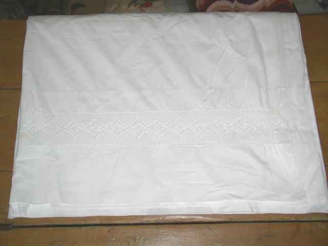 Lace Edged White Sheet
