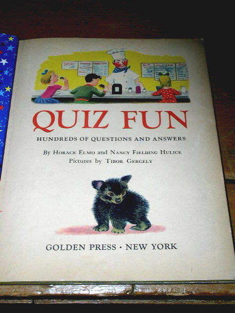 Quiz Fun, First Printing, Little Golden Book
