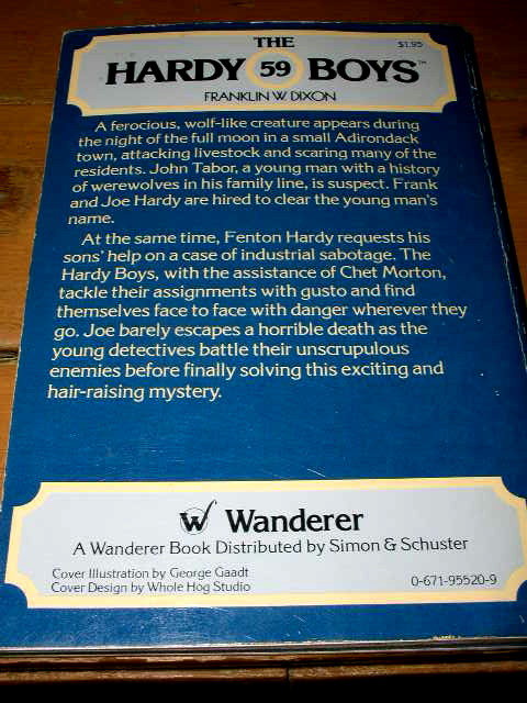 Hardy Boys, Night of the Werewolf Book