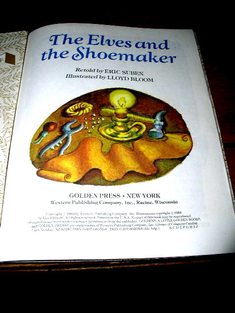 The Elves and the Shoemaker, Second Printing, Little Golden Book